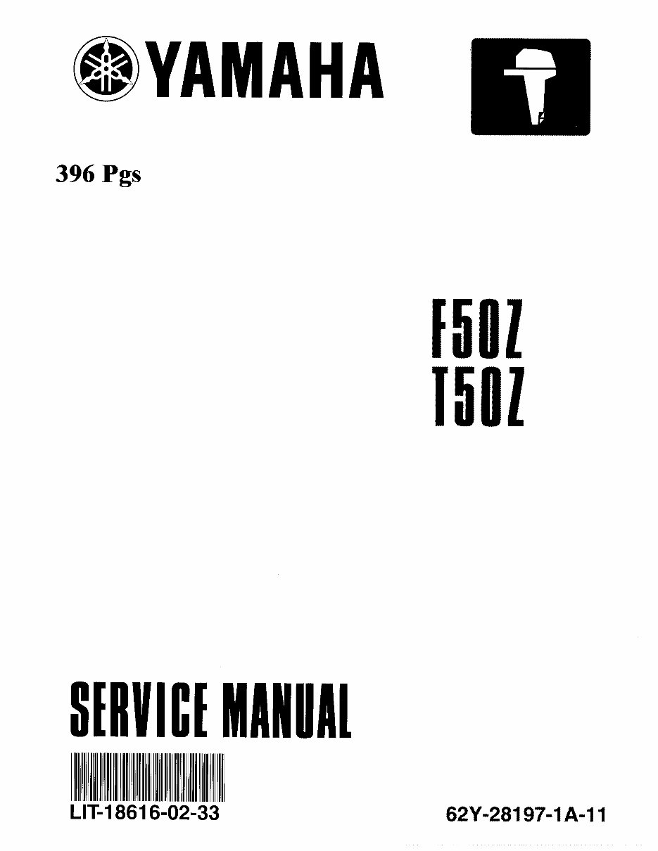 2001 2002 2003 Yamaha 50hp 4-stroke & High Thrust models & 2001-2003 F50(35hp) Jetdrive Outboard Models Service Manual preview img 1