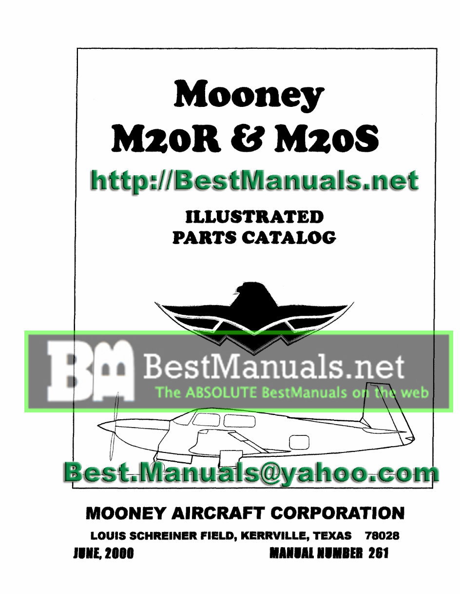 Mooney M20R Illustrated Parts Catalog Manual M20-R - IMPROVED - preview img 1