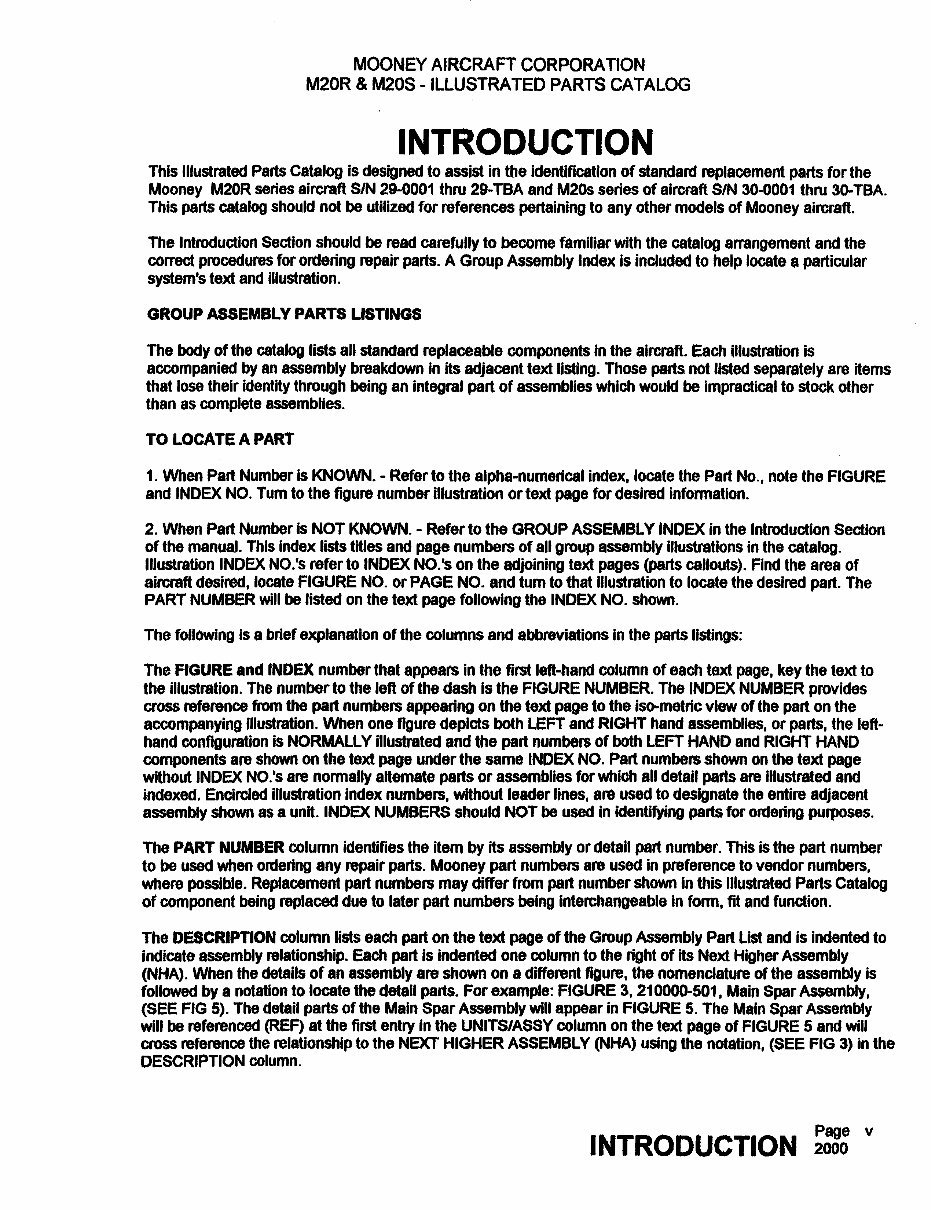 Mooney M20R Illustrated Parts Catalog Manual M20-R - IMPROVED - preview img 7
