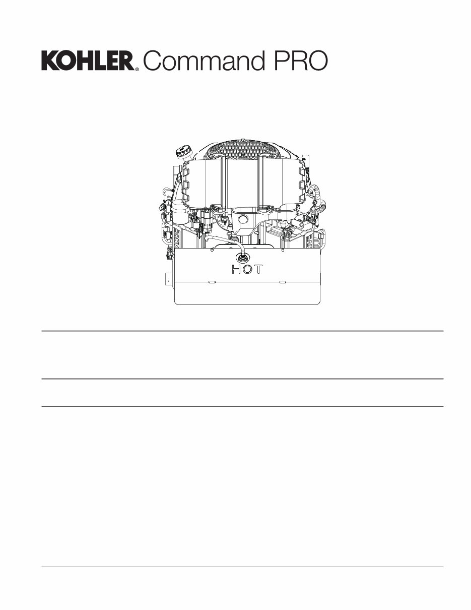 KOHLER COMMand PRO EFI Model ECV740 27HP Engine Workshop Manual preview img 1