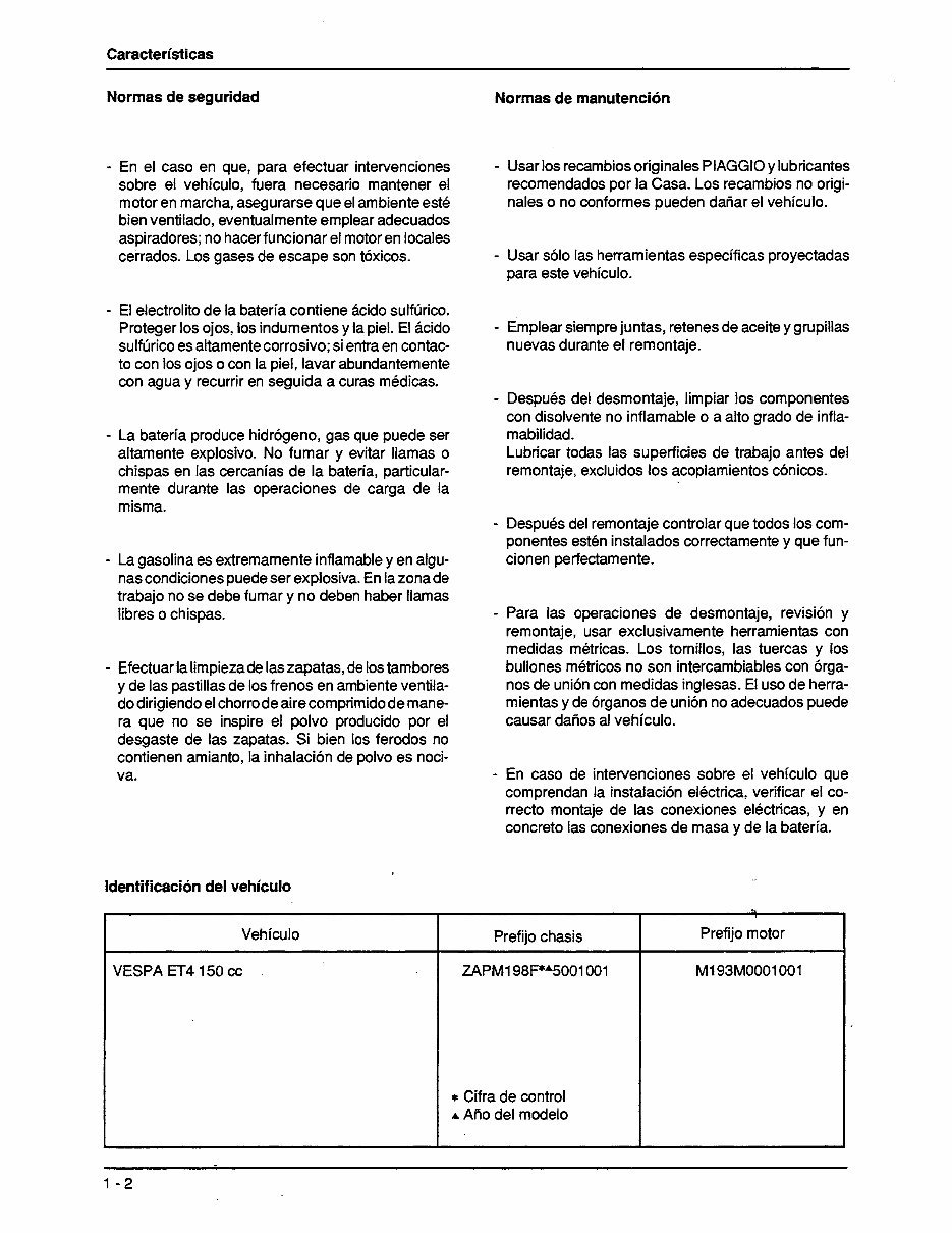 2000-2004 VESPA ET4 150 Scooter Service & Repair Manual preview img 8