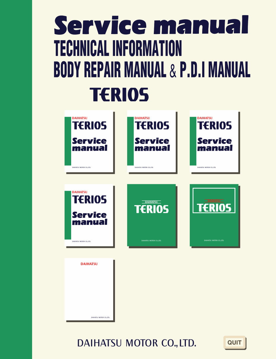 1998 Daihatsu Terios Service & Repair Manual preview img 1