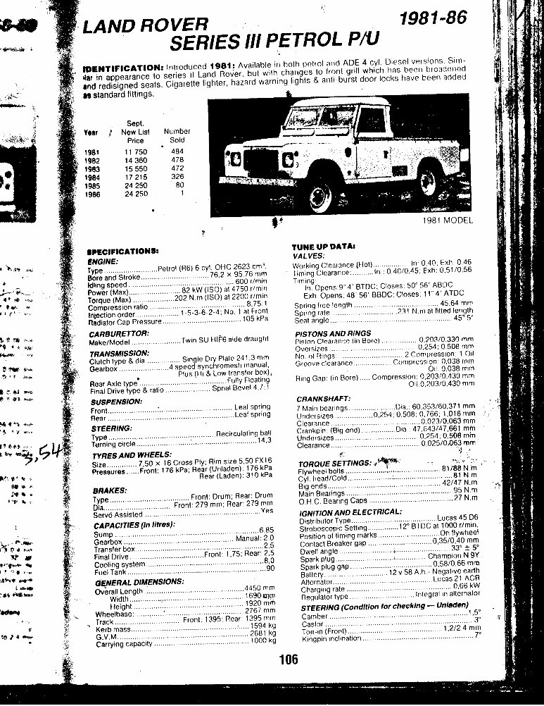Land Rover Series 3 Service Manual preview img 1