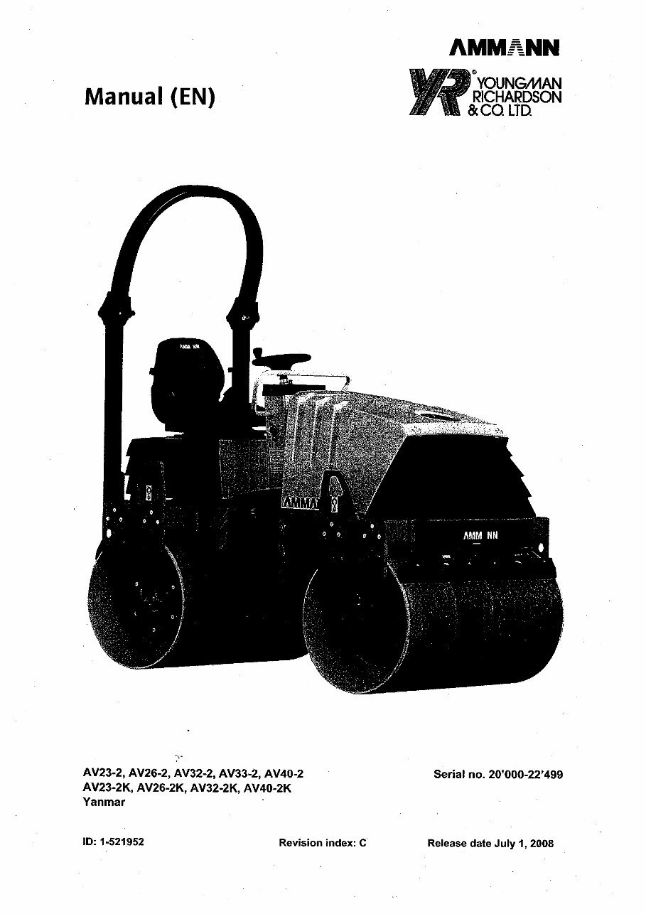 Ammann AV40-2K,AV32,AV36 manual set. preview img 1