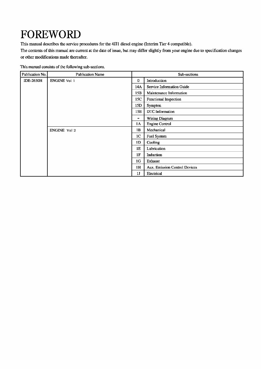 Isuzu 4JJ1 Engine Service & Repair Manual preview img 3