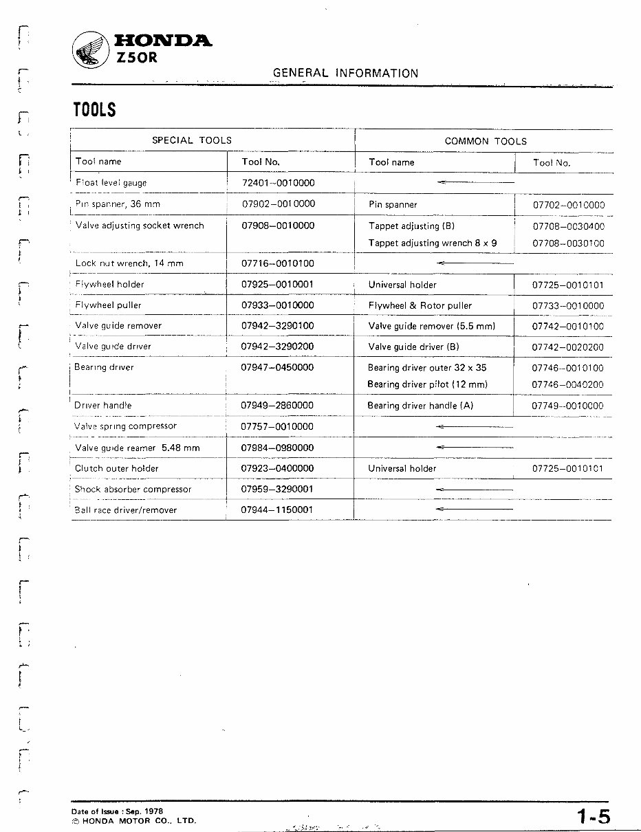 1979-1982 Z50R Service & Repair Manual preview img 7