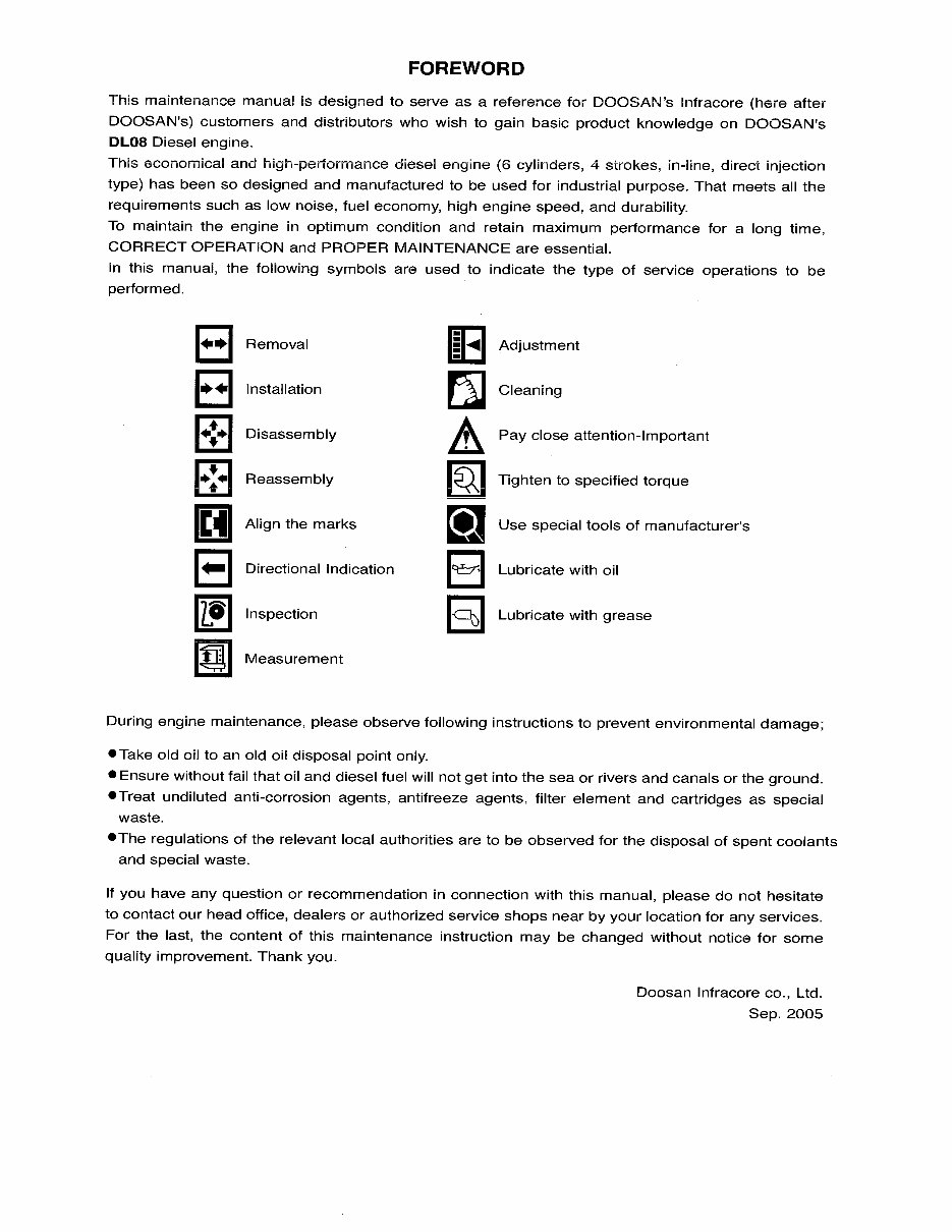 DAEWOO DOOSAN DL08 Diesel Engine Service Repair Manual preview img 3