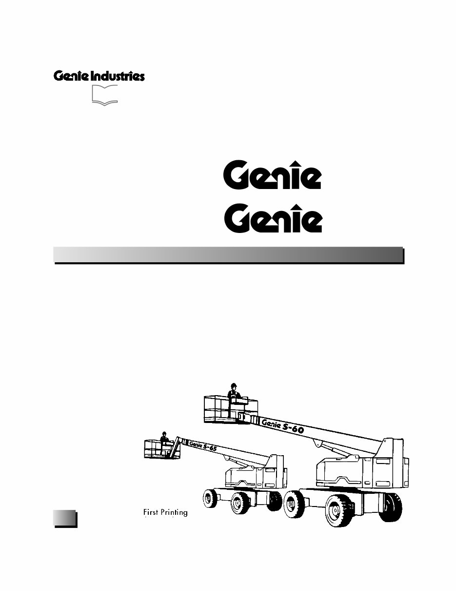 Genie S60/S65 Telescopic Boom Lift Service & Repair Manual preview img 1
