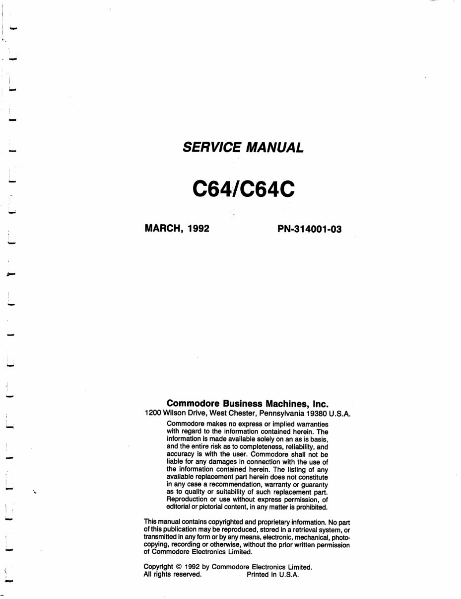 COMMODORE C64 C64C Service Repair Fix Manual preview img 2