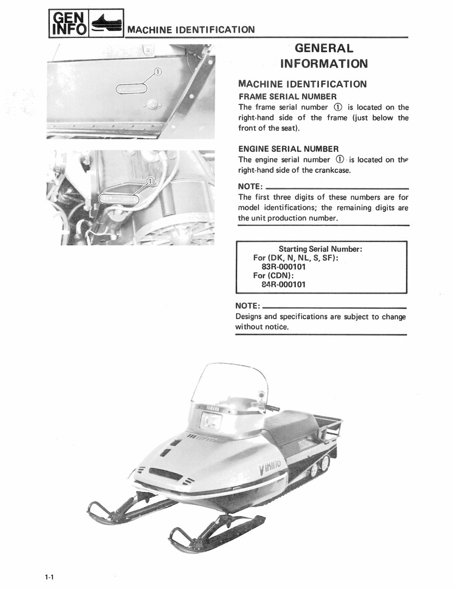 1988-2005 Yamaha Viking VK 540 Series Snowmobile Service Repair Factory Manual INSTANT preview img 4