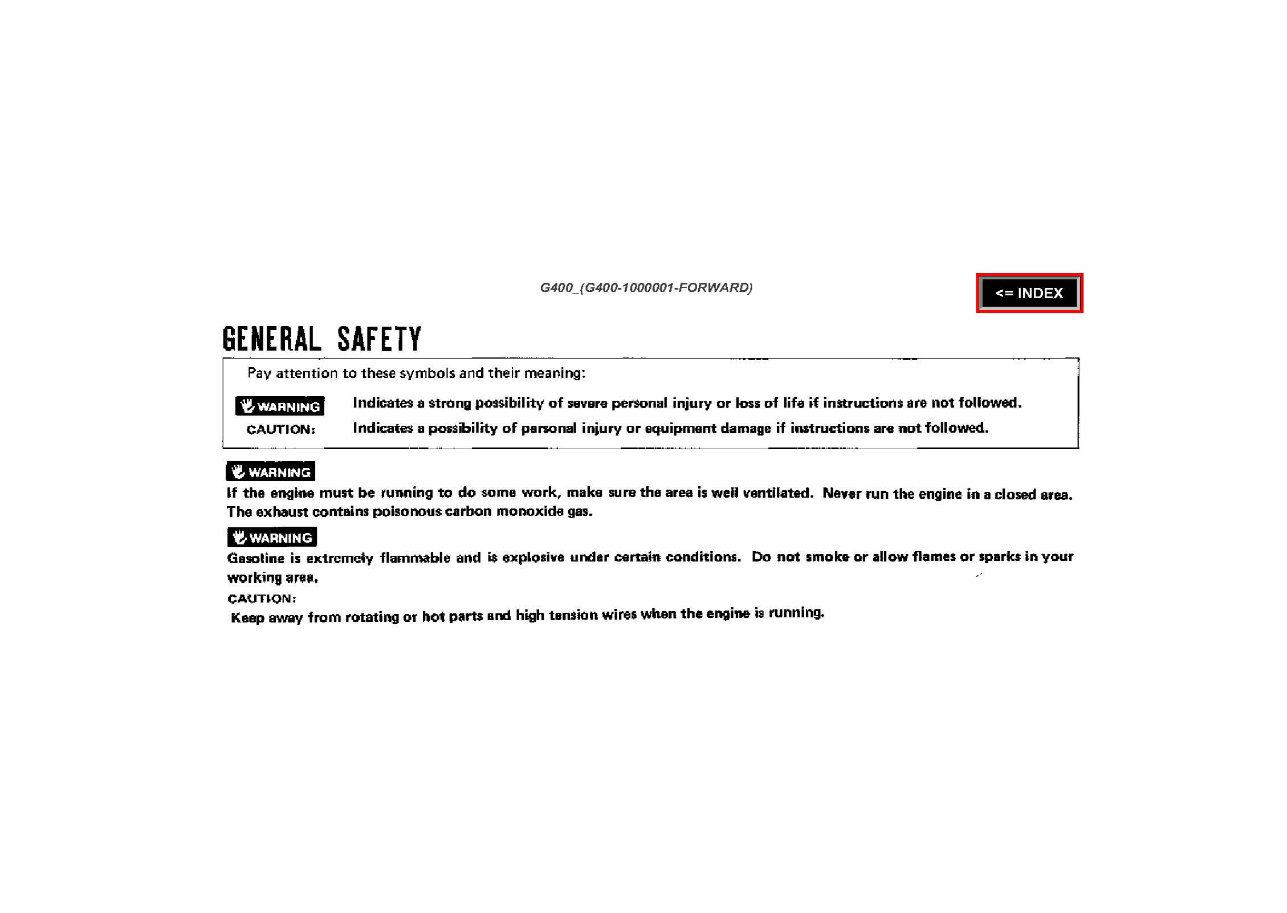 Honda G400 Horizontal Shaft Engine Repair Manual preview img 9