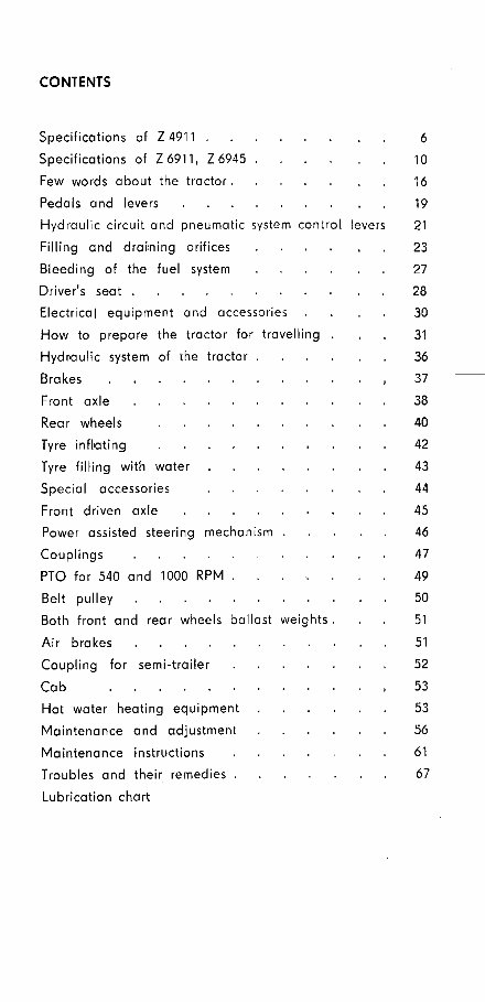 Zetor 4911 / 5911 / 5945 / 6911 / 6945 Tractor Operators Manual preview img 3