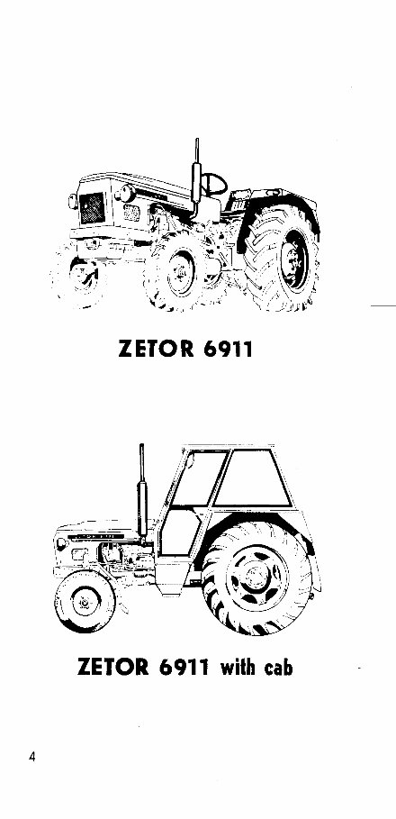 Zetor 4911 / 5911 / 5945 / 6911 / 6945 Tractor Operators Manual preview img 5