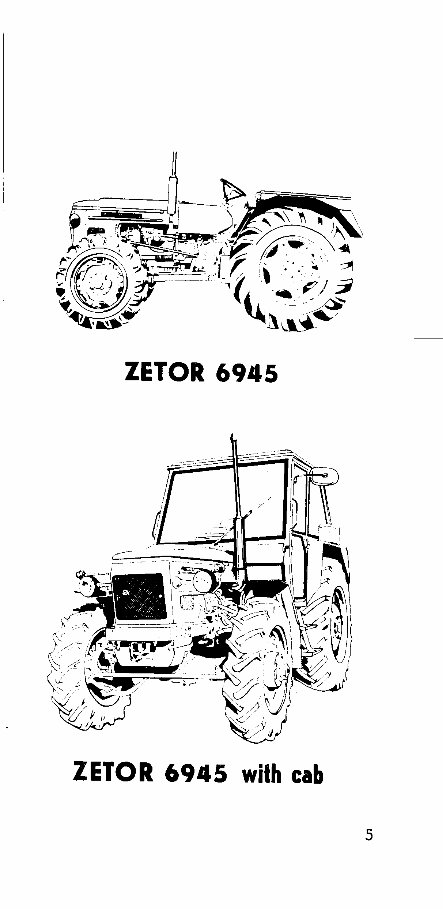 Zetor 4911 / 5911 / 5945 / 6911 / 6945 Tractor Operators Manual preview img 6