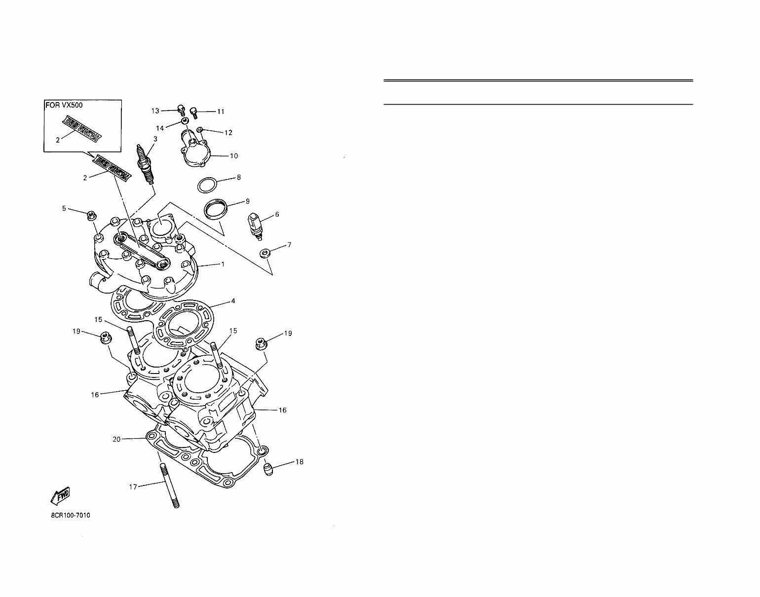 YAMAHA VMAX 500XTC 600XTC SNOWMOBILE Replacement Parts Manual 1997 preview img 5