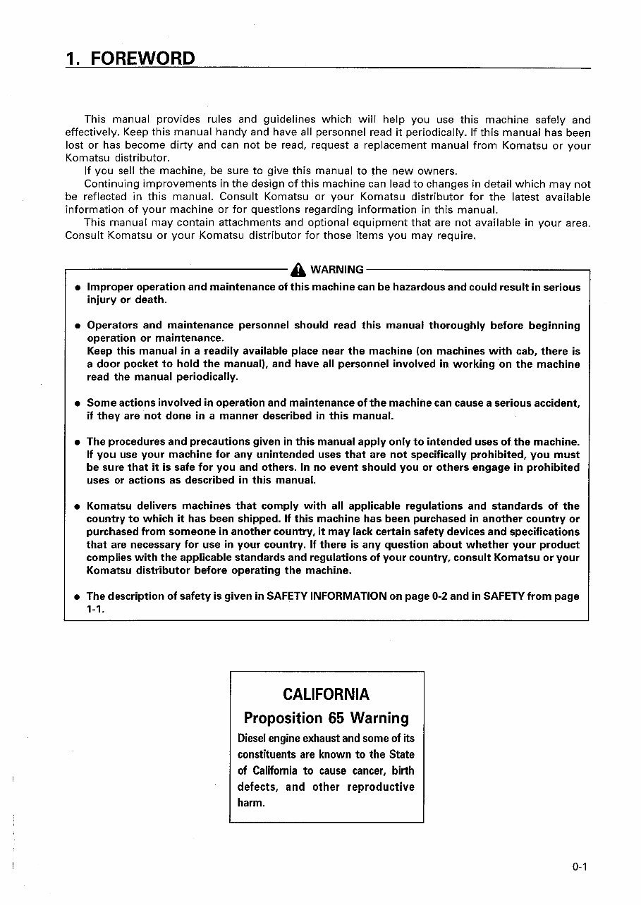 KOMATSU D155AX-3 BULLDOZER Operation & Maintenance Manual preview img 2