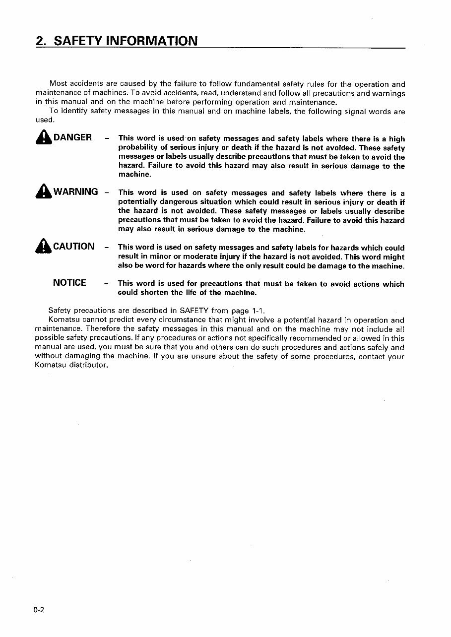 KOMATSU D155AX-3 BULLDOZER Operation & Maintenance Manual preview img 3
