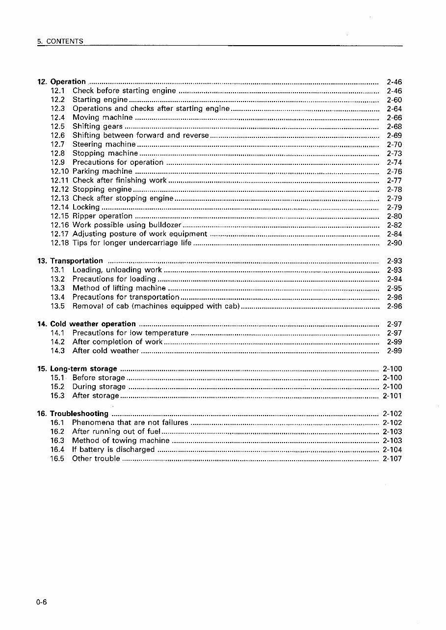 KOMATSU D155AX-3 BULLDOZER Operation & Maintenance Manual preview img 7