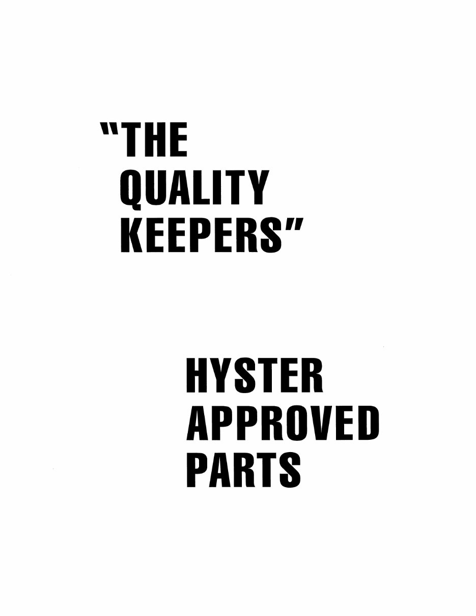 Hyster A177 (H2.00XL H2.50XL H3.00XL Europe) Forklift Service Repair Factory Manual INSTANT preview img 4