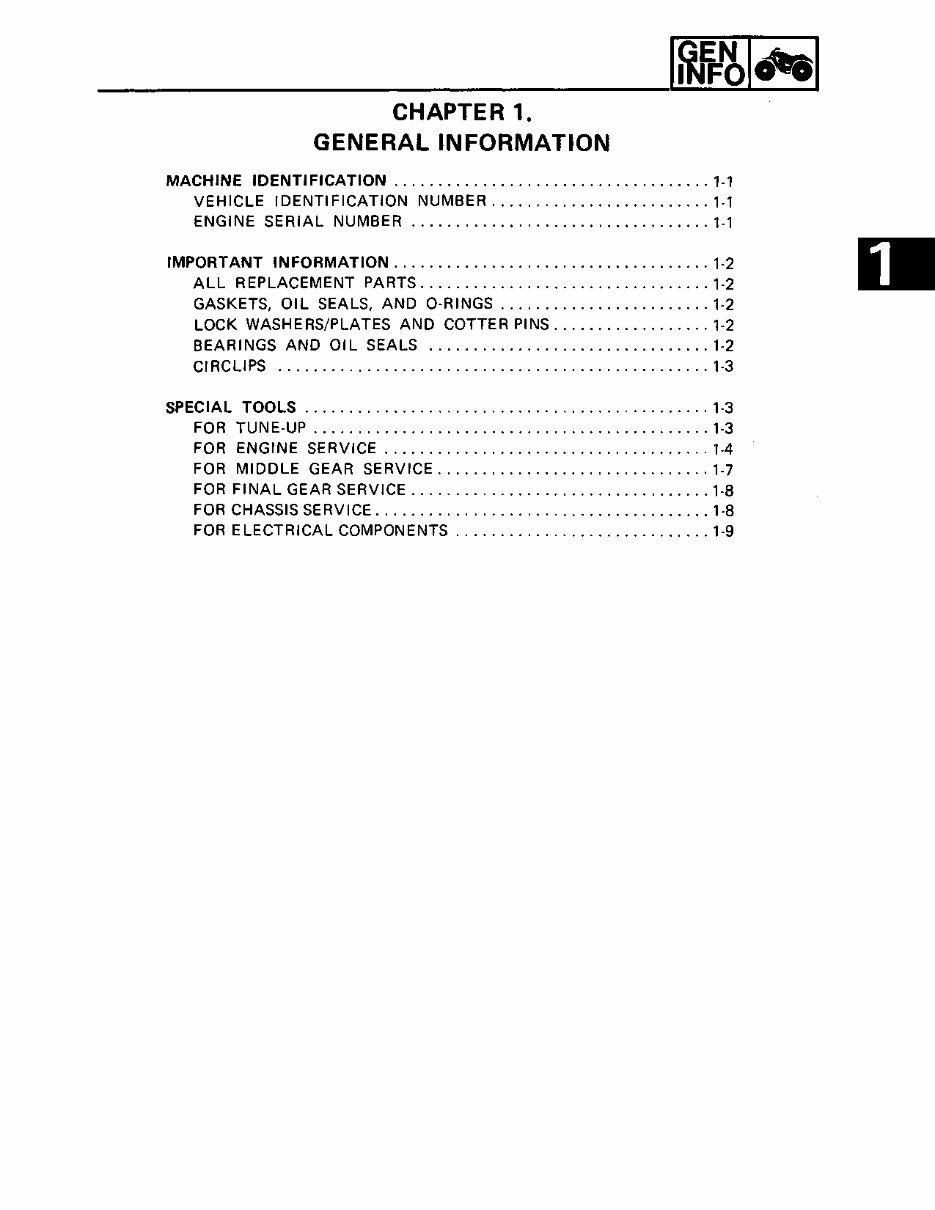 1987-1990 Yamaha Moto 4 350 YFM350 ATV Service & Repair Manual preview img 7