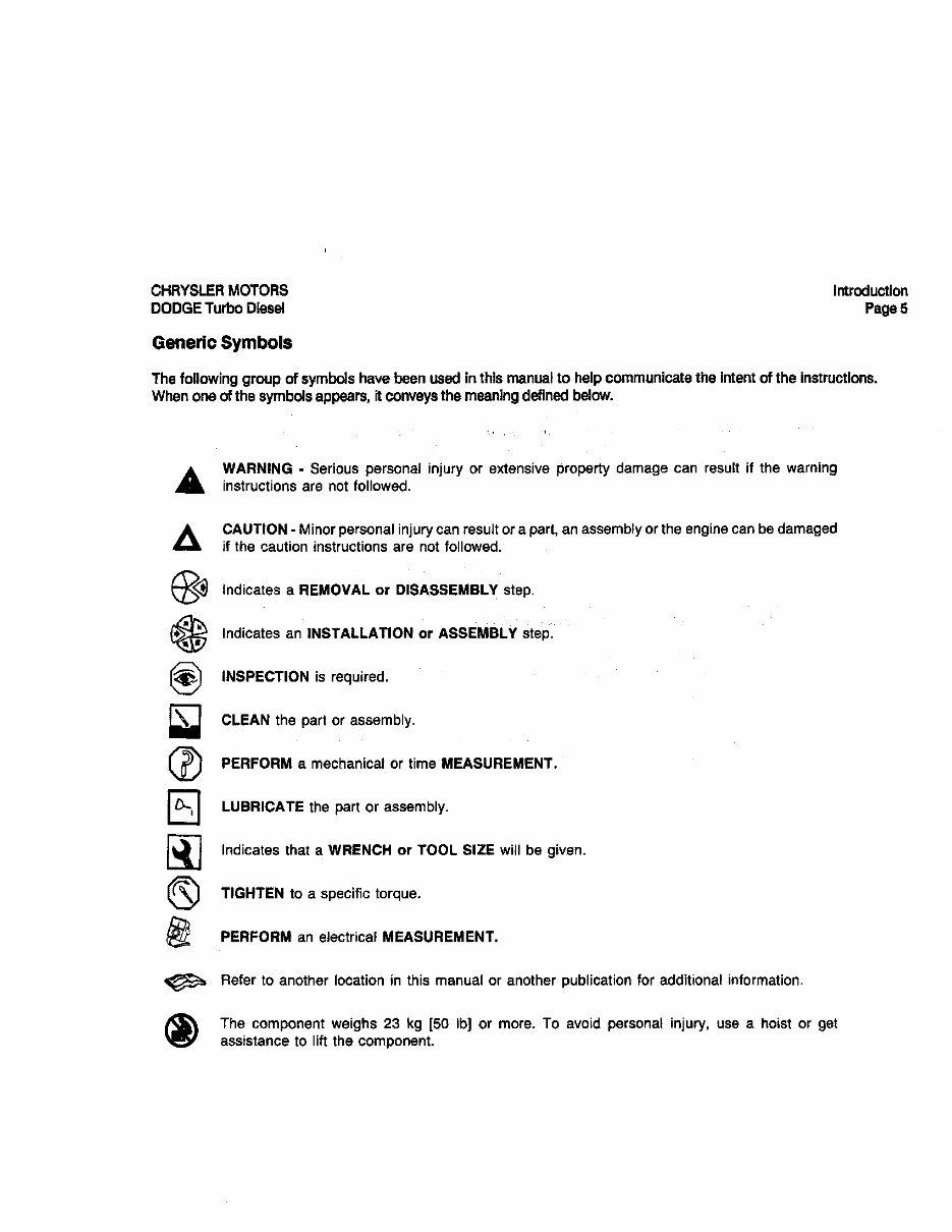 1989-1991 Dodge Ram W150 Truck Service & Repair Manual preview img 5