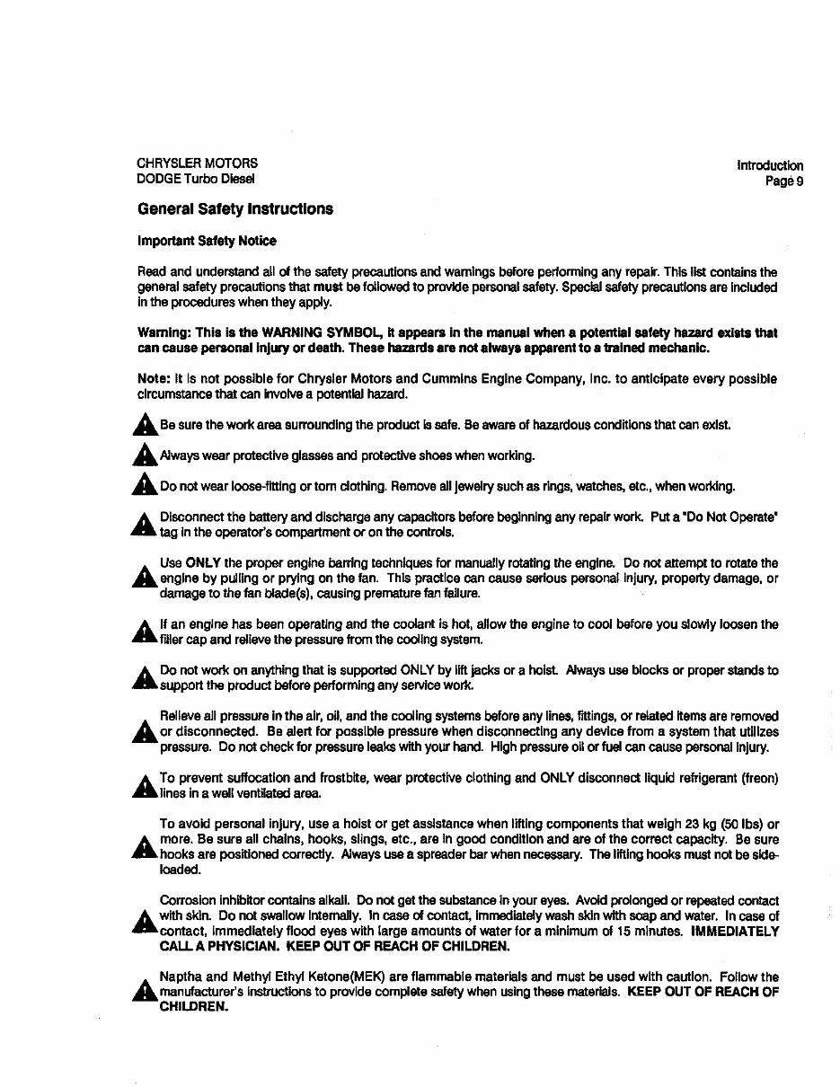1989-1991 Dodge Ram W150 Truck Service & Repair Manual preview img 9
