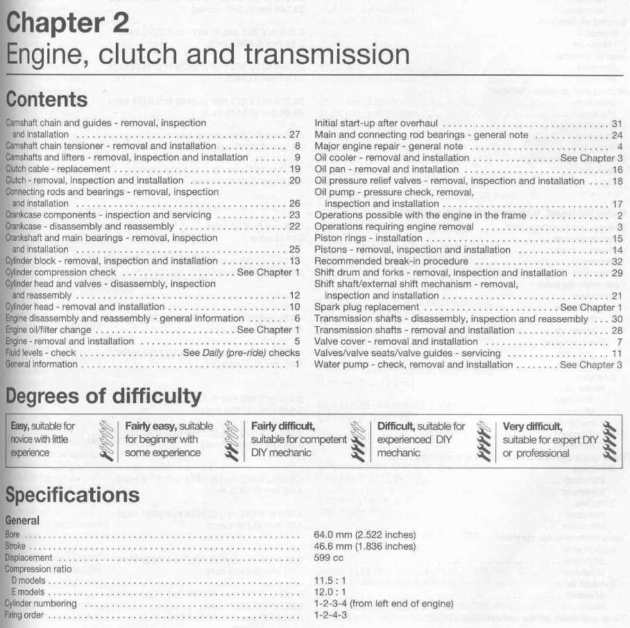 Kawasaki ZX600D ZX600E 1990-2000 Service Repair Manual preview img 1