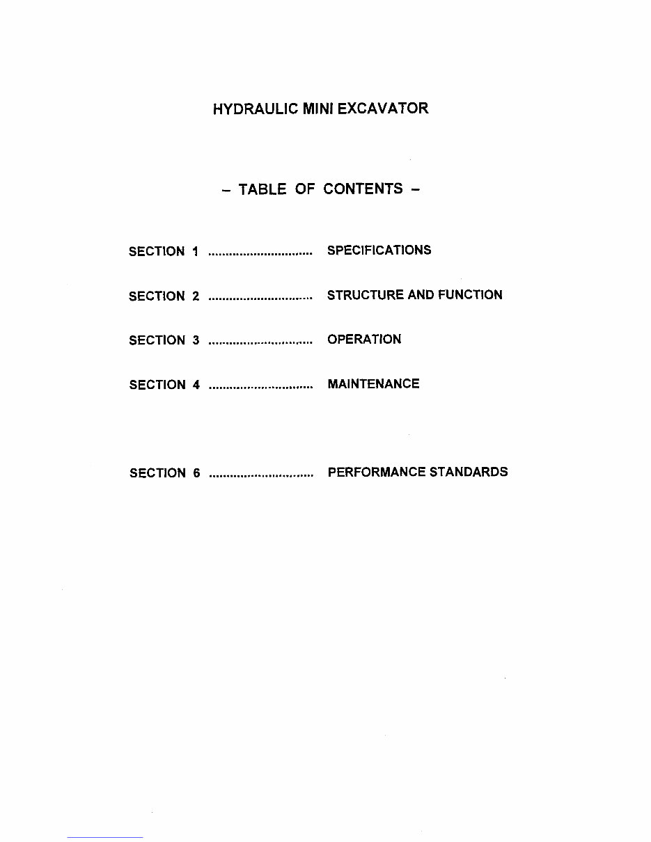 IHI 9NX Hydraulic Mini Excavator Service & Repair Workshop Manual preview img 2