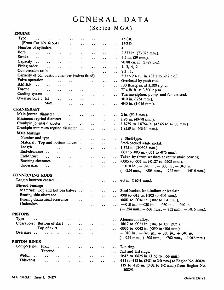 1955-1962 Morris Garage MGA 1500/1600 OEM Service & Repair Manual preview img 1