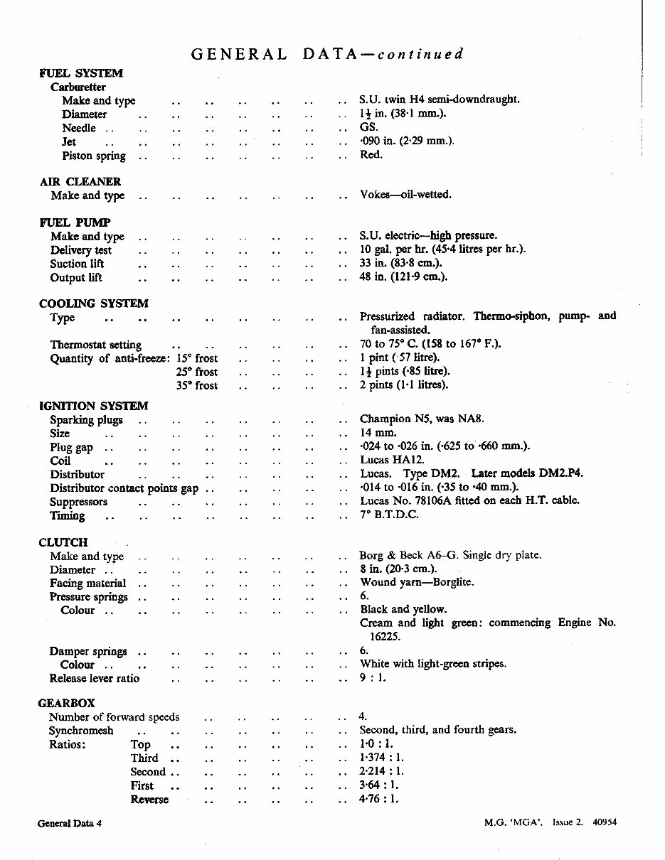 1955-1962 Morris Garage MGA 1500/1600 OEM Service & Repair Manual preview img 4