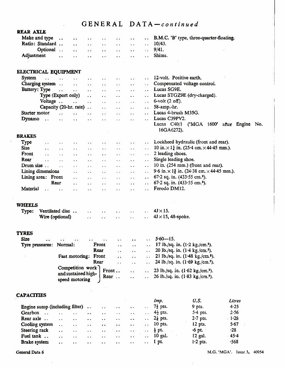 1955-1962 Morris Garage MGA 1500/1600 OEM Service & Repair Manual preview img 6