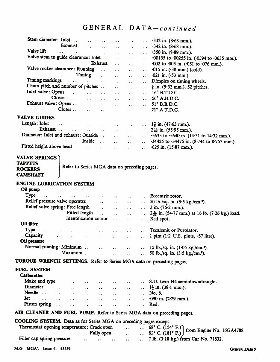 1955-1962 Morris Garage MGA 1500/1600 OEM Service & Repair Manual preview img 9