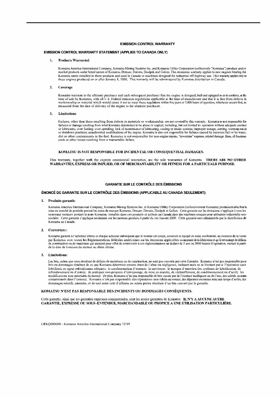 Komatsu WA250-5 operation and maintenance manual preview img 4