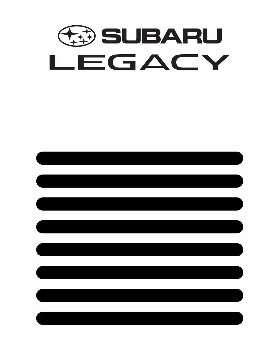 2005-2009 Subaru Legacy 4 Service Repair Factory Manual INSTANT (2005 2006 2007 2008 2009) preview img 1