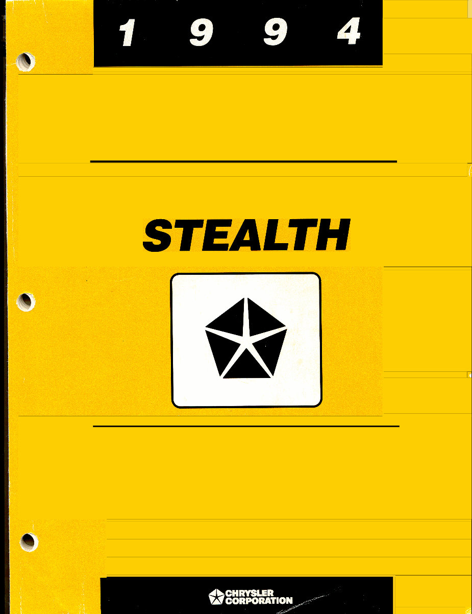 1991 Dodge Stealth OEM Service & Repair Manual preview img 1