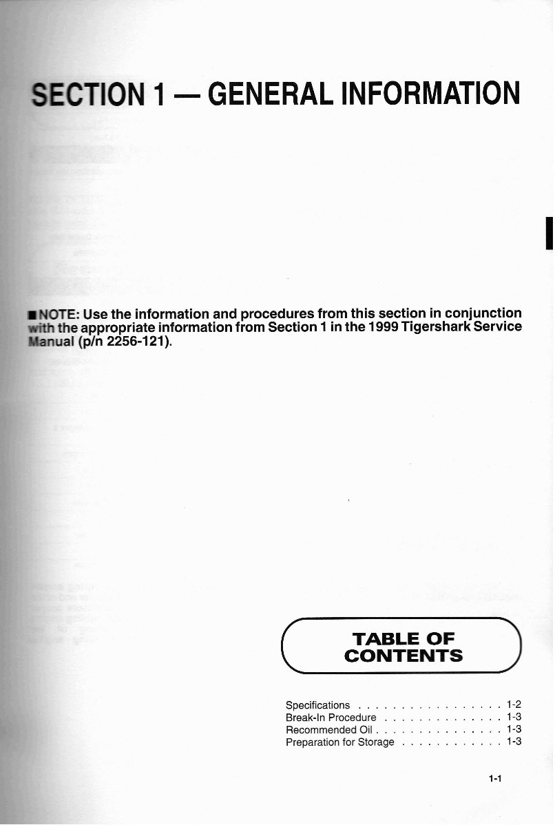Arctic Cat Watercraft Tigershark T-1100-Li Service Manual Supplement preview img 4