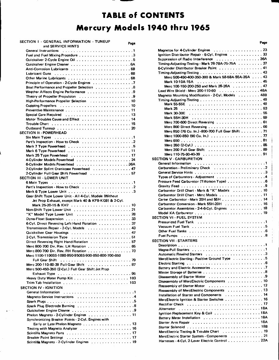 1940 Kiekhaefer Mercury Outboard Service & Repair Manual preview img 2