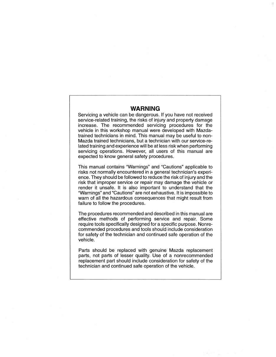 1993-1997 Mazda MX6 Service & Repair Manual preview img 1