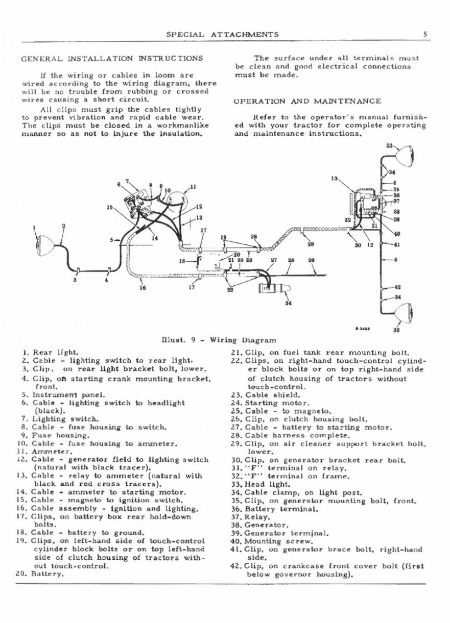 Farmall IH Super A Tractor Special Attachments Owners User Installation Manual - preview img 6