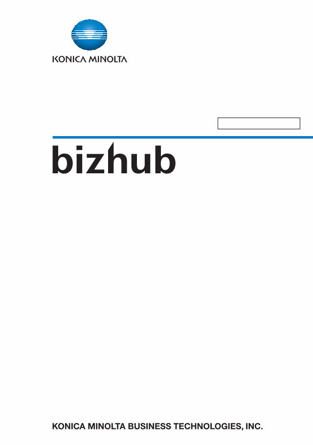 bizhub 751/601 Field Service Manual preview img 1