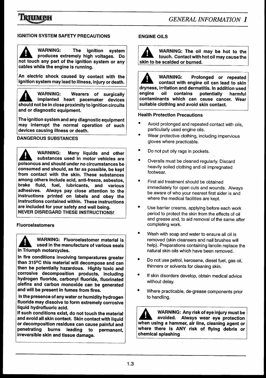 2002 Triumph Daytona 955i and Speed Triple 955cc Service Manual preview img 9