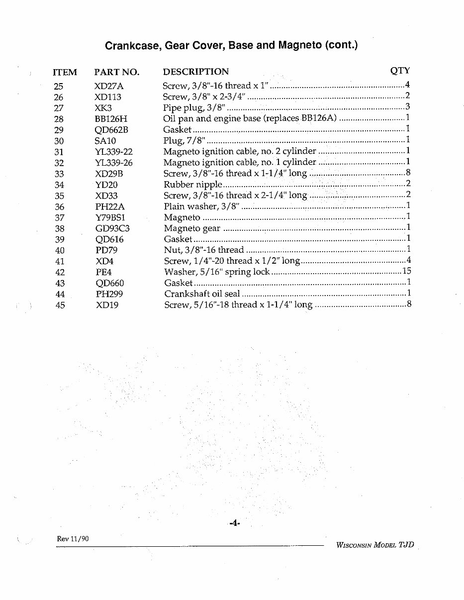 Wisconsin Engine parts manual THD TJD IPL preview img 6