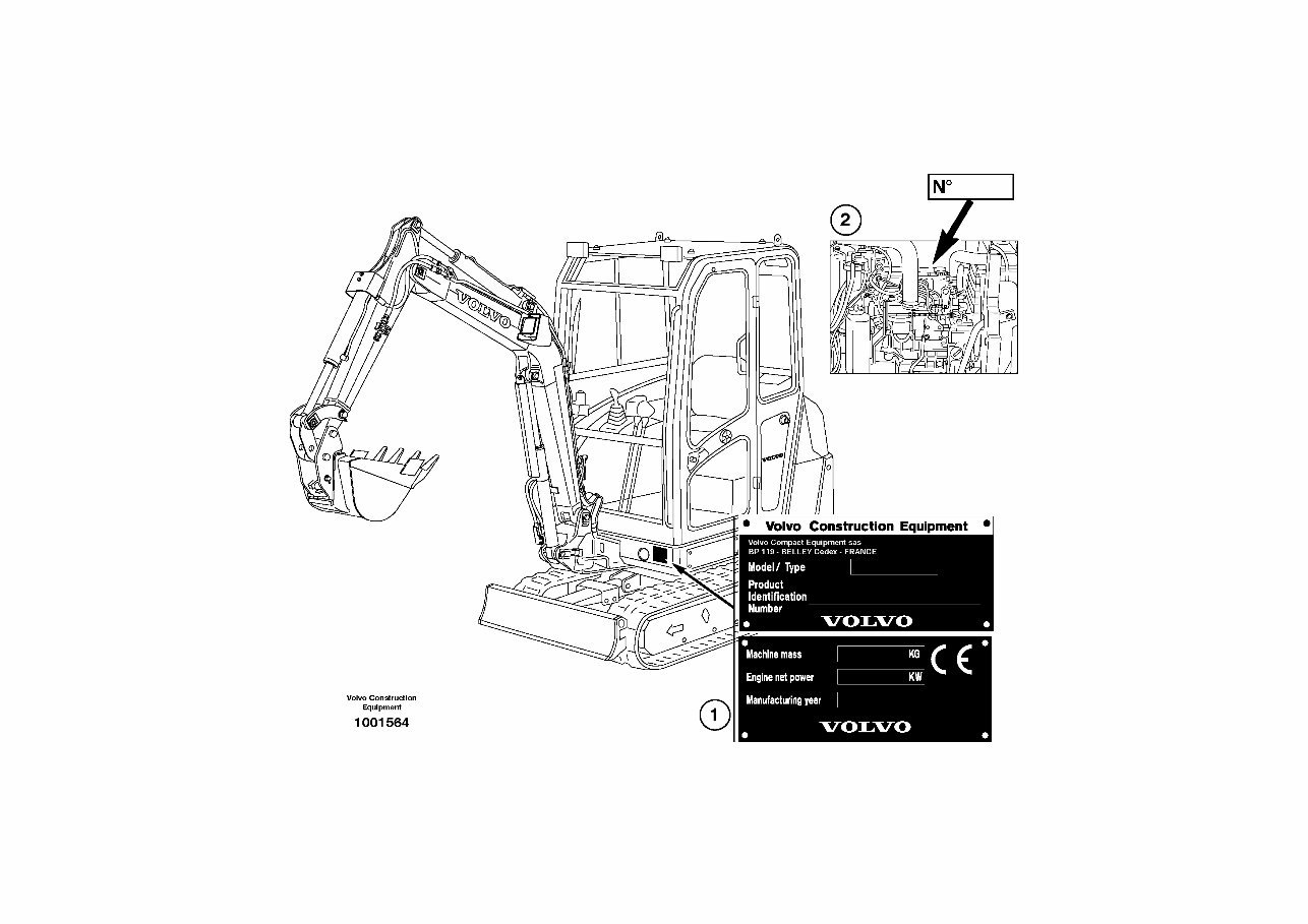 Volvo EC15B XR EC15BXR Compact Excavator Service Parts Catalogue Manual INSTANT SN: 10151 and up preview img 5