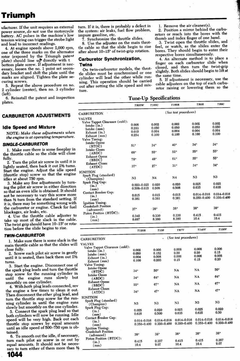 TRIUMPH TROPHY 500 FACTORY Repair Manual 1947-1974 preview img 10