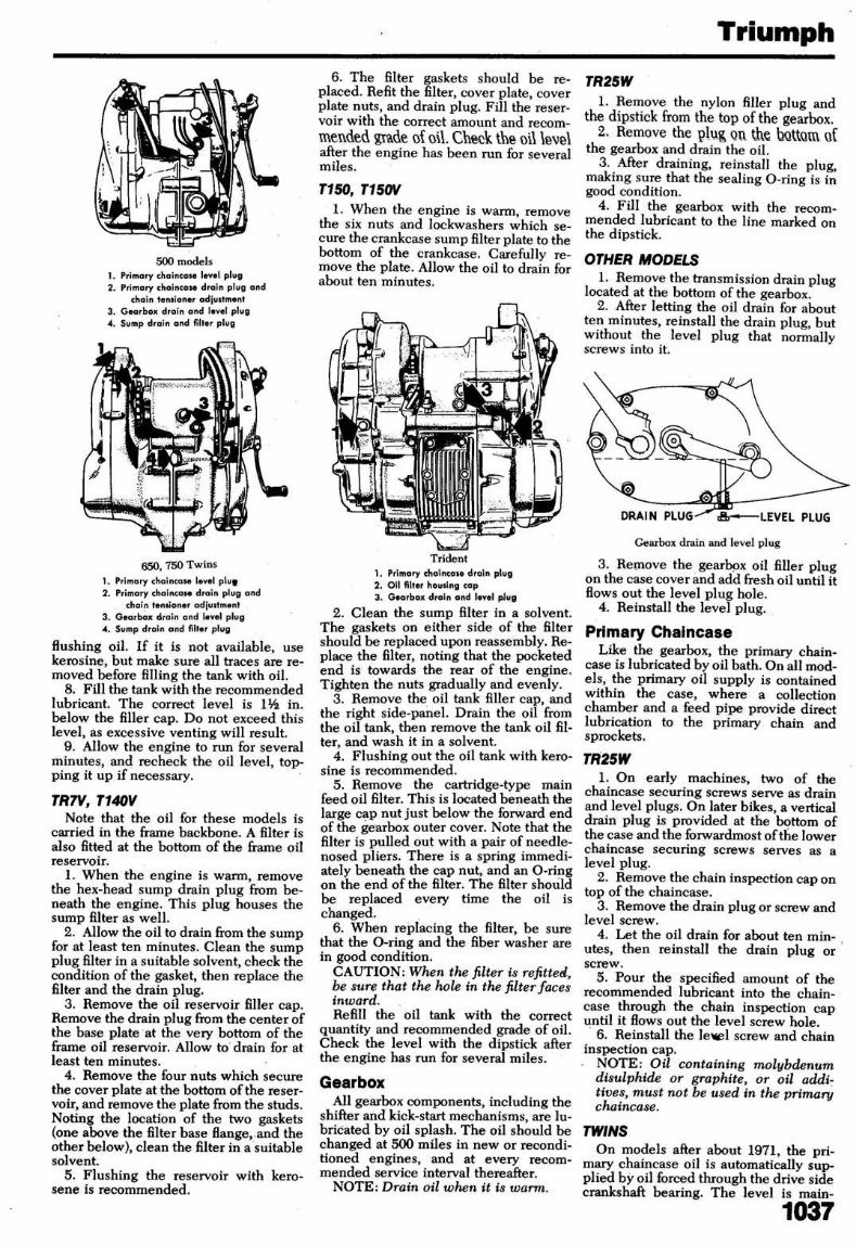 TRIUMPH TROPHY 500 FACTORY Repair Manual 1947-1974 preview img 3