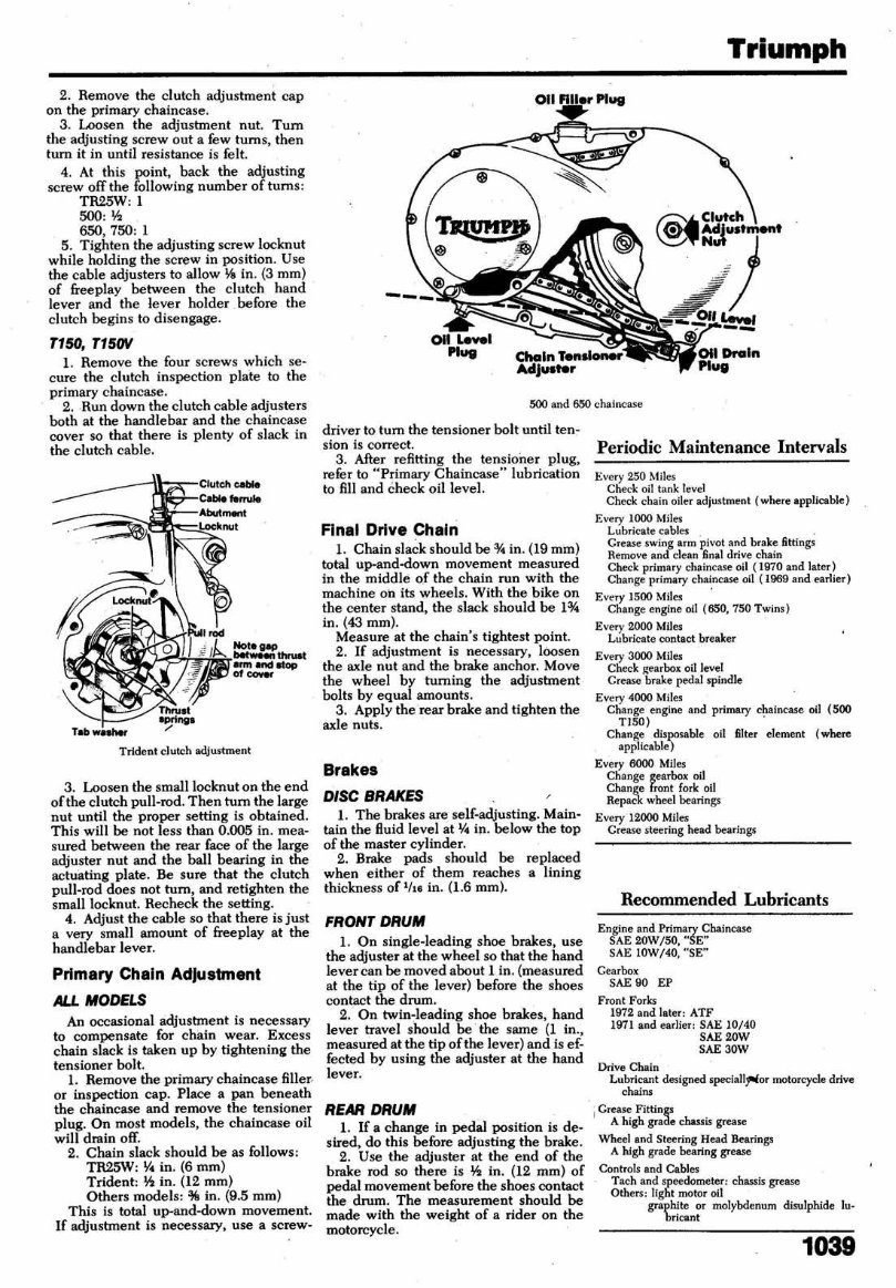 TRIUMPH TROPHY 500 FACTORY Repair Manual 1947-1974 preview img 5
