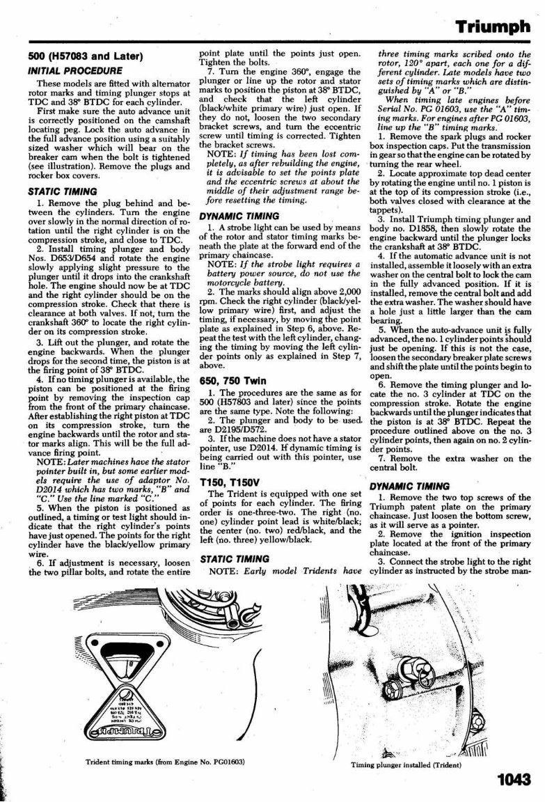 TRIUMPH TROPHY 500 FACTORY Repair Manual 1947-1974 preview img 9