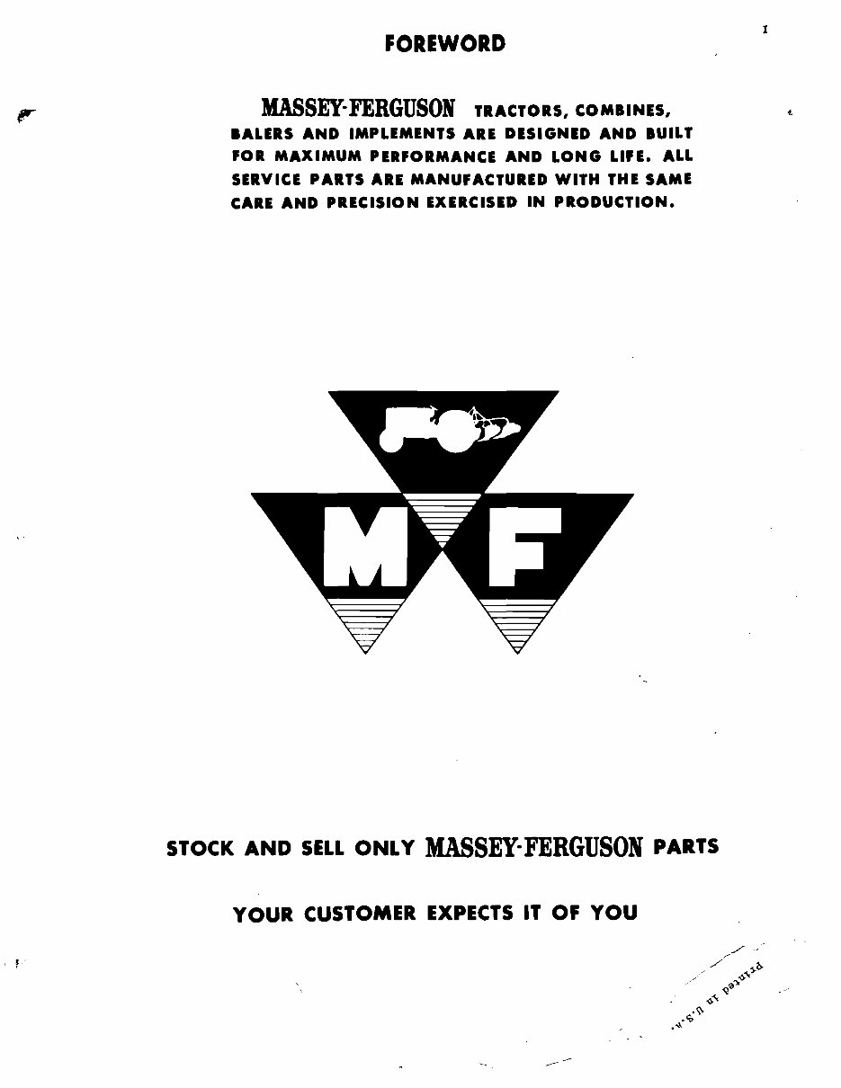 MASSEY FERGUSON MF 3 BALER Parts Manual 650974M93 preview img 3