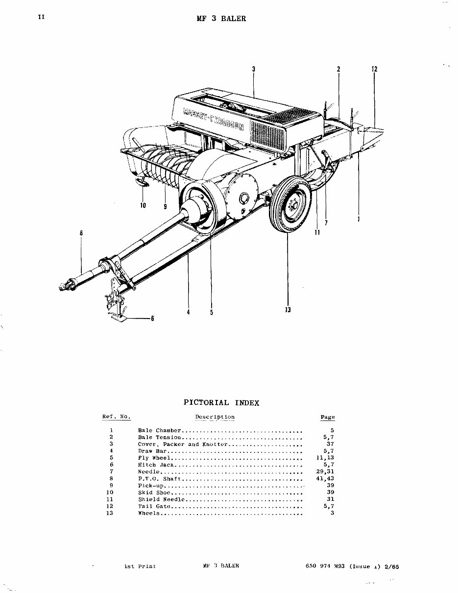 MASSEY FERGUSON MF 3 BALER Parts Manual 650974M93 preview img 4