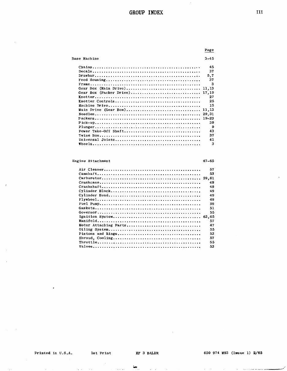 MASSEY FERGUSON MF 3 BALER Parts Manual 650974M93 preview img 5